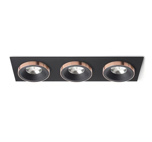 SHARM SQ III süllyesztett lámpa fekete/fekete réz 230V LED 3x10W 24° 3000K