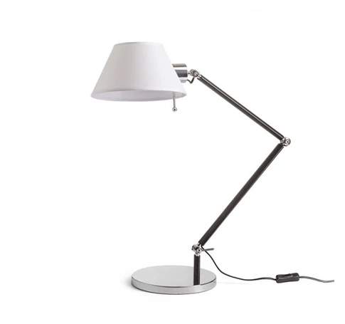 MONTANA asztali lámpa fehér/fekete króm 230V E27 28W