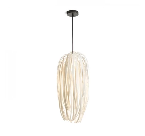 ZALA függő lámpa fehér PVC/fekete 230V E27 15W