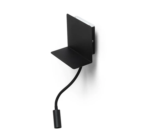 ROSTAM fali lámpa USB-vel fekete 230V LED 2x3W 3000K