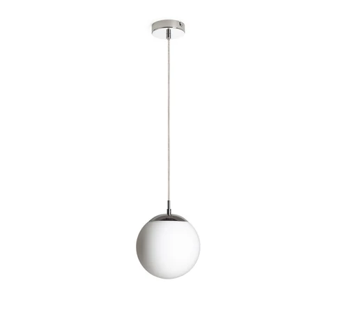 LUNA 20 függő lámpa opál üveg/króm 230V LED E27 15W