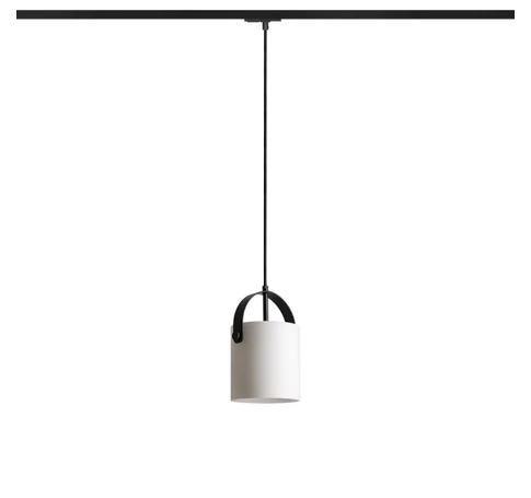 JULIETTA 16 egyfázisú áramkörös sínre  opál üveg/fekete 230V E27 20W