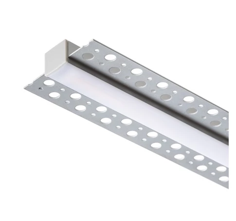 LED PROFILE B süllyesztett 1m  alumínium/tej akril