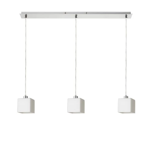 DADOS III 80 függő lámpa opál üveg/matt nikkel 230V LED E27 3x11W