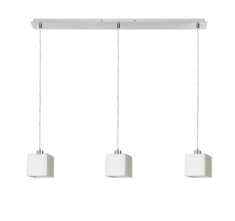 DADOS III 80 függő lámpa opál üveg/króm 230V LED E27 3x11W