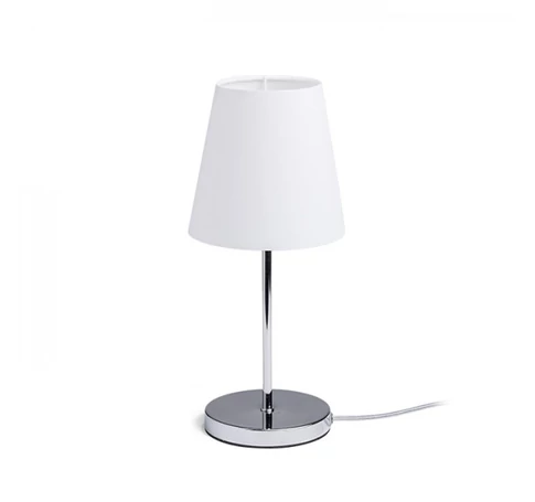NYC/CONNY 15/15 asztali lámpa Polycotton fehér/nikkel 230V LED E27 7W