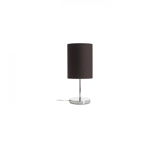 NYC/RON 15/20 asztali lámpa Polycotton fekete/króm 230V LED E27 7W
