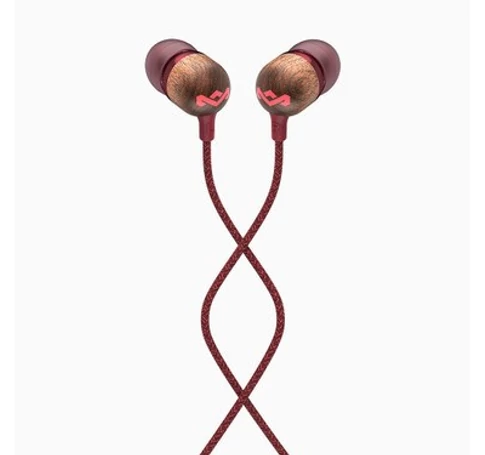 The House Of Marley Smile Jamaica Headset Wired In-ear Calls/Music Red, Wood