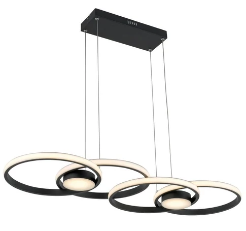 REALITY Audia LED pendant lampAlu.and acrylic and Ironsand black4000K 48W Size:L840*W290*H1100mm - REAL-336301-30