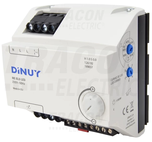 Fényerő-szabályzó modul, DIN sínre, 5 modulos  230 VAC, 50 Hz, 1000 W