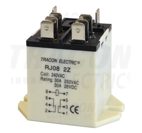 Nagyteljesítményű relé  48V DC / 2×CO (30A, 230V AC / 28V DC)