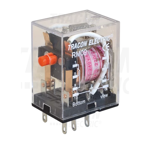 Miniatűr relé  24V AC / 2×CO, (3A, 230V AC / 28V DC)