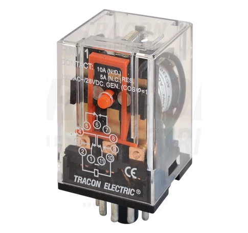 Ipari relé  24V AC / 3×CO, (3A, 230V AC / 28V DC)
