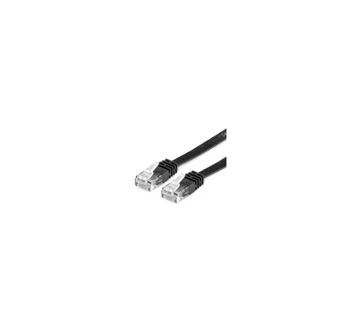 ROLINE Patch kábel VALUE UTP CAT6 lapos kivitel, Fekete 5m
