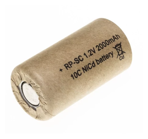 RP SC2000 1,2V 2000mAh Ni-Cd nagy áramú ipari akkumulátor cella