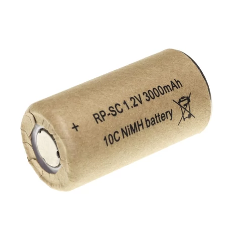RP SC3000 1,2V 3000mAh Ni-MH nagy áramú ipari akkumulátor cella