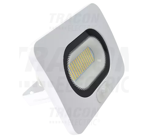 SMD fényvető mozgásérzékelővel, fehér  50W, 4000K, IP65, 220-240V AC, 4000lm, 110°, 3-10m, EEI=G