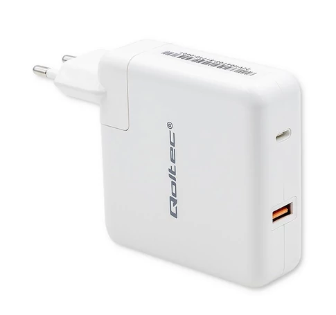 Qoltec GaN Charger FAST 108W | 5-20V | 3-4.7A | USB C | White