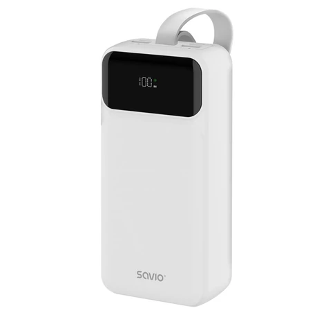 SAVIO BA-11 POWER BANK 30000 mAh, white