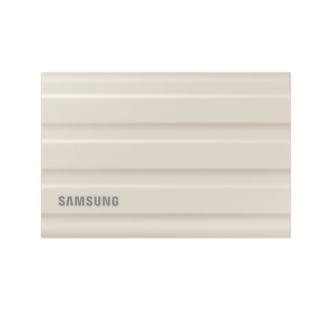 SAMSUNG Hordozható SSD T7 Shield, USB 3.2 Gen.2 (10Gbps), 2TB, Bézs