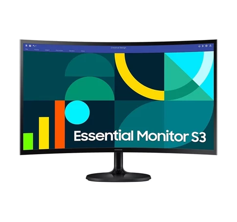 SAMSUNG Ívelt VA monitor 27" S36GD, 1920x1080, 16:9, 250cd/m2, 4ms, HDMI/VGA