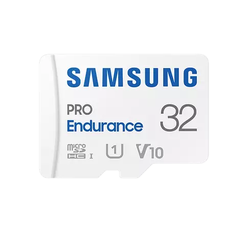 SAMSUNG Memóriakártya, PRO Endurance microSD kártya 32GB, CLASS 10, UHS-I (SDR104), + SD Adapter, R100/W30