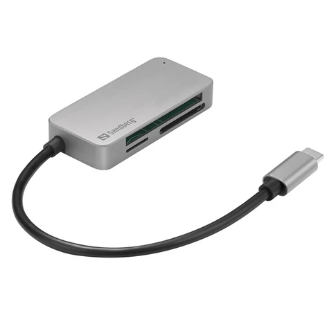SANDBERG Kártyaolvasó, USB-C Multi Card Reader Pro
