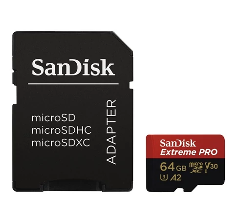 SANDISK 214503, MICROSDHC EXTREME PRO KÁRTYA 64GB, 200MB/s C10, V30, UHS-I, U3, A2