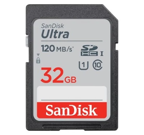SANDISK 186496, SDHC ULTRA KÁRTYA 32GB, 120MB/s, CL10, UHS-I