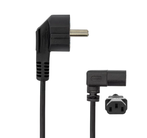 SBOX Kábel, CABLE C-13 PC - SCHUKO POWER, Angled 90°, 2 m