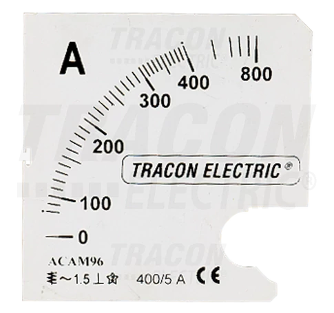 Skálalap ACAM48-5 alapműszerhez  0 - 600 (1200) A