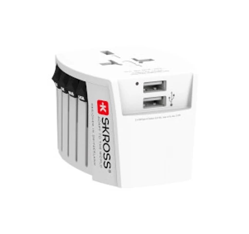 MUV USB (2xA) Kompakt 2 pólusú világutazó adapter 2 integrált USB porttal
