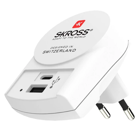 SKROSS USB töltő A és C típusú bemenettel