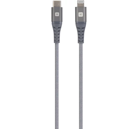 SKROSS Steel Line szinkronkábel USB-C és Lighting csatlakozóval - 120 cm