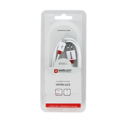 SKROSS szinkronkábel micro USB és USB csatlakozóval, travel