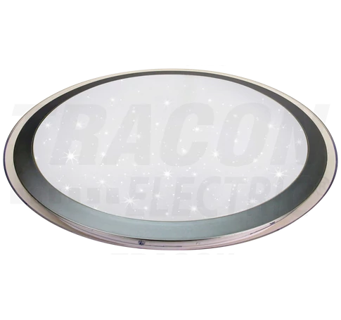 Díszperemes csillagos LED mennyezeti lámpa, vezérelhető  230 VAC, 60W, 4000lm,3000/4000/6500K,120°,IP20,D=530mm,EEI=G