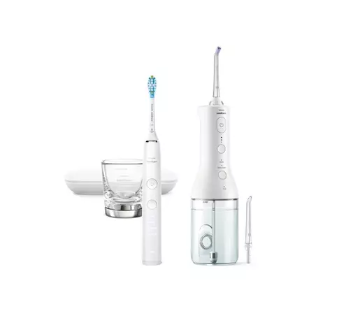 Philips HX386641 SONICARE DIAMONDCLEAN 9000 SZÓNIKUS ELEKTROMOS FOGKEFE ÉS FOGKÖZTISZTÍTÓ DUPLA CSOMAG, FEHÉR