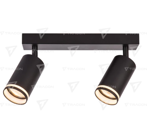 Mennyezeti állítható spot lámpatest, fekete  100-240VAC, 50Hz, 2xGU10, max.2x35W