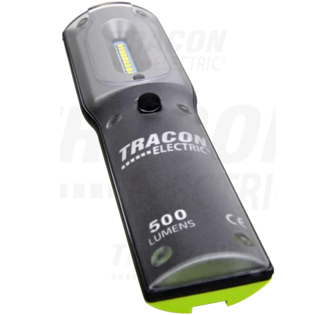 Nagy teljesítményű LED kézilámpa  5/1W, 6500K, 3,7V, 4400 mAh,Li-Ion,500/100lm,3/12h,IP54,IK08