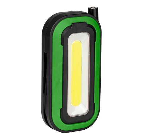 Akkumulátoros LED kézi lámpa  10+2W, 6500K, 3,7V, 1800mAh, 500/110lm,  4h, IP44