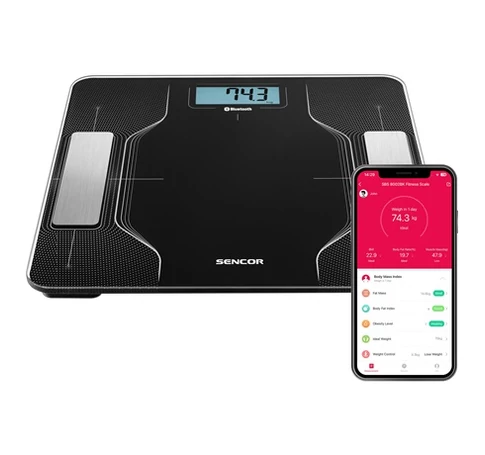 Sencor SBS8002BK SZEMÉLYMÉRLEG SMART FITNESS