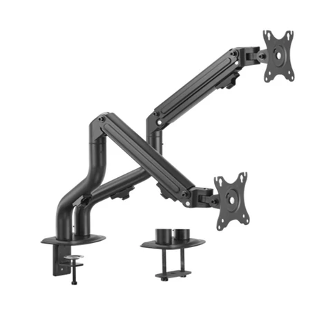 Gembird MA-DA2-02 Adjustable desk 2-display mounting arm (tilting), 17”-32”, up to 8 kg