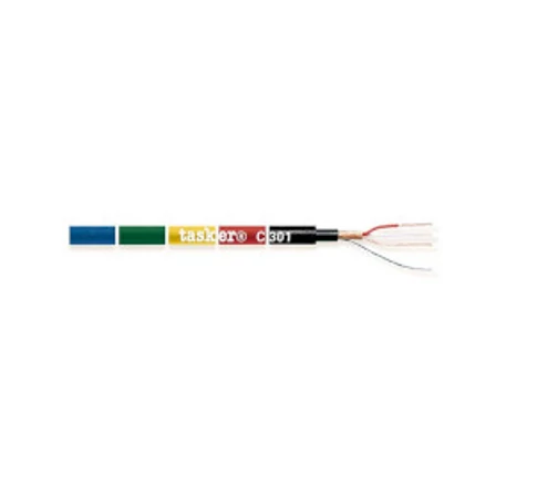 Mikrofon Kábel Tekercsben 2x 0.22 mm² 100 m Fekete