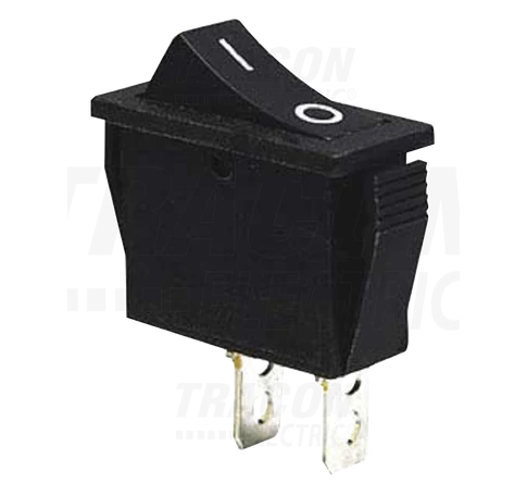 Készülékkapcsoló, BE-KI, fekete (0-I felirat)  16(6)A, 250V AC