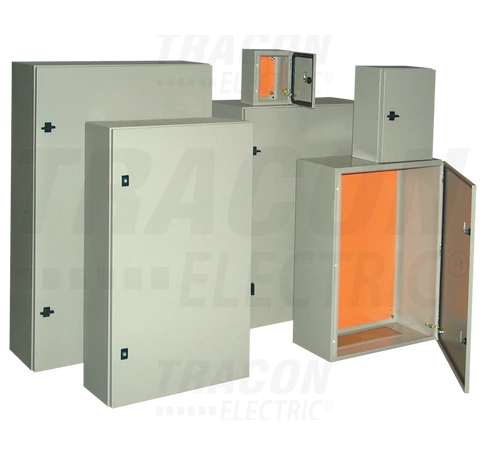 Fém elosztószekrény, acél, szürke  H×W×D=400×300×150mm, IP55