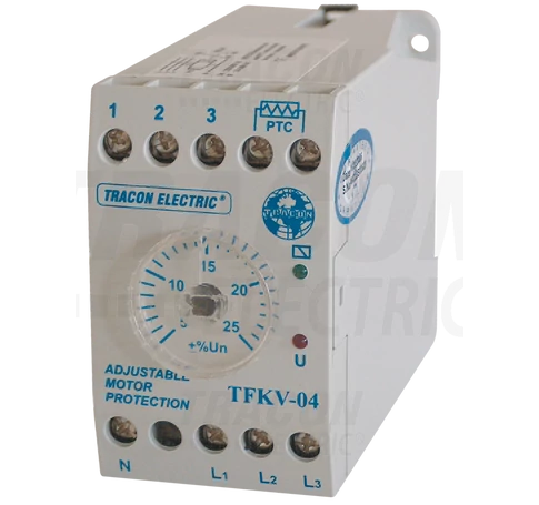 Védőrelé, feszültségfigyelő 3 fázisra aszim/túlmel. véd  3x230/400V AC,+/-5% - +/-25%, 5A/250V AC