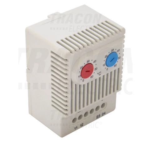 Termosztát (Hőmérséklet szabályozók) univerzális  1×NO+1×NC, 10A, 250V AC
