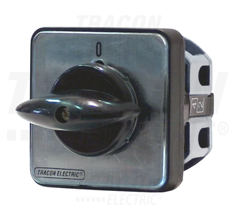 Kézikapcsoló, BE-KI  400V, 50Hz, 25A, 2P, 7,5kW, 48×48mm, 90°