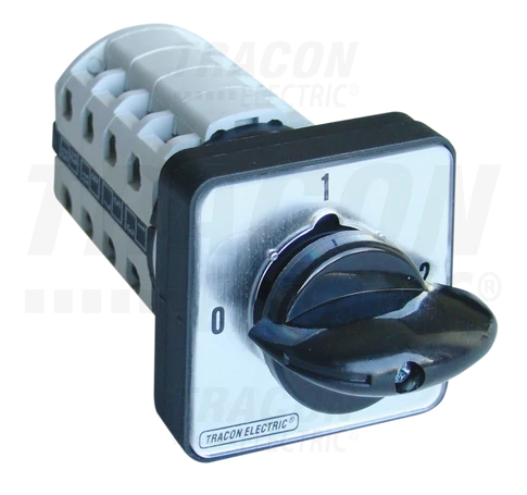 Választókapcsoló, 0-1-2  400V, 50Hz, 160A, 2×4P, 37kW, 88×88mm, 90°