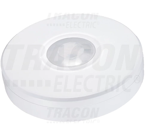 Védett mozgásérzékelő, mennyezetre, lapos, fehér  230V, 50Hz, 2000W, 360°, 1-8m, 10s-15min, 3-2000lux, IP65